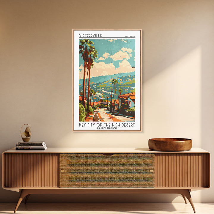 Victorville Travel Poster, Canvas Print, Travel Prints, Landscape Art, Travel Posters, Travel Wall Decor, Poster Art, Fine Art Print