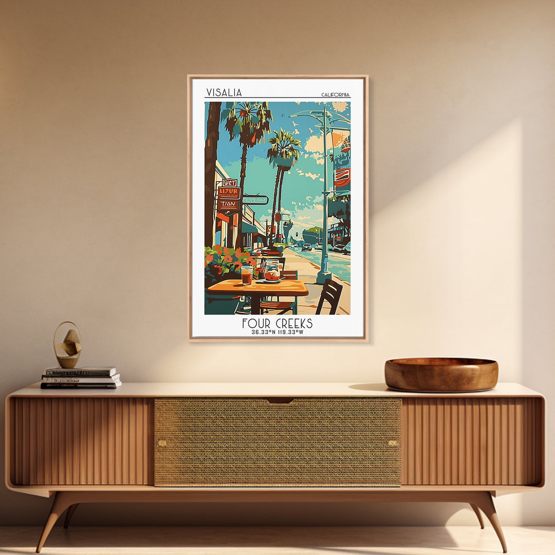 Visalia California Travel Poster, Canvas Print, City Art Print, Travel Wall Art, Travel Print, Wanderlust Gift, Vintage Travel Print