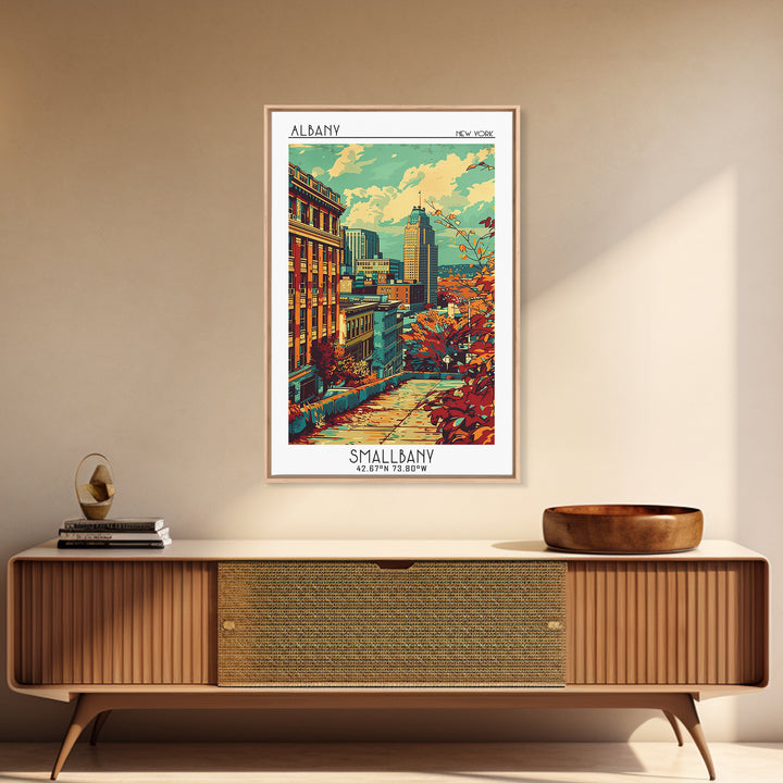 Albany Travel Poster, Canvas Print, Retro Wall Art, Travel Print, Landscape Art, Vintage Travel Print, Travel Posters, Travel Prints