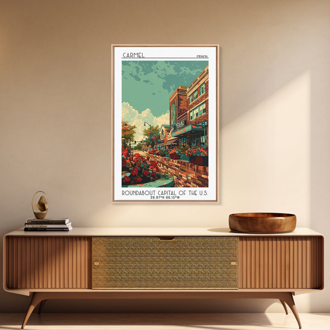 Carmel Travel Poster, Canvas Print, Retro Travel Poster, City Wall Art, Wanderlust Gift, Travel Posters, Poster Print, Landscape Art