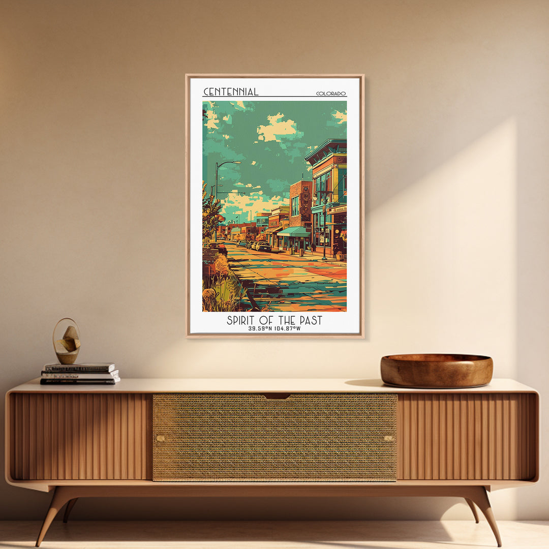 Centennial Travel Poster, Canvas Print, Travel Art Print, Modern Wall Decor, Gallery Wall Set, Retro Travel Print, Minimalist Poster