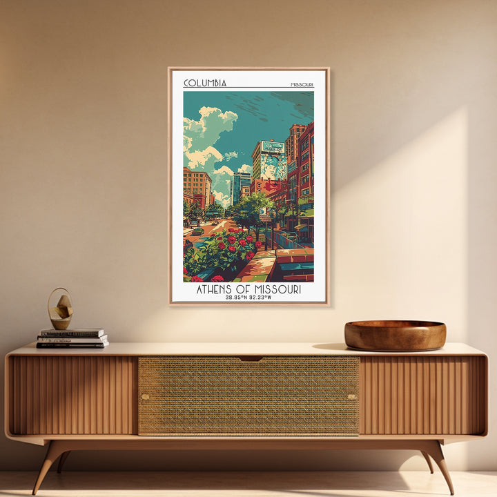 Columbia Travel Poster, Canvas Print, Travel Wall Art, City Wall Art, Travel Prints, City Travel Poster, Art Print, Gallery Wall Set