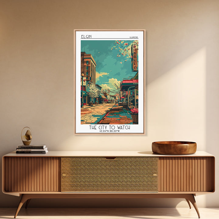 Elgin Travel Poster, Canvas Print, City Travel Poster, Travel Wall Art, Colorful Wall Art, Gallery Wall Set, Art Print, Travel Print