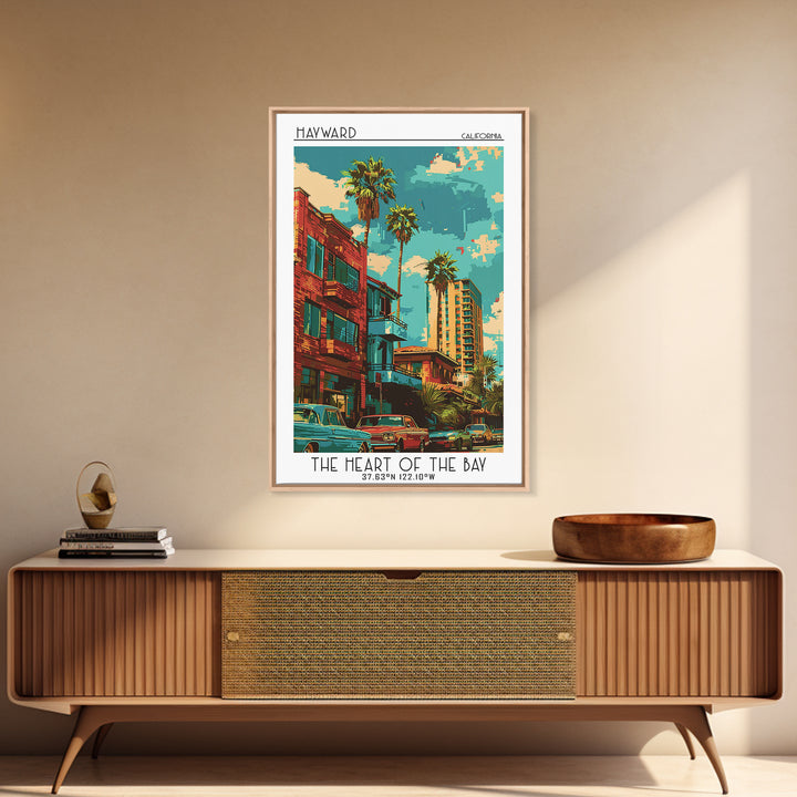 Hayward Travel Poster, Canvas Print, City Art Print, Travel Wall Art, Living Room Wall Art, Poster Art, Travel Decor, Fine Art Print