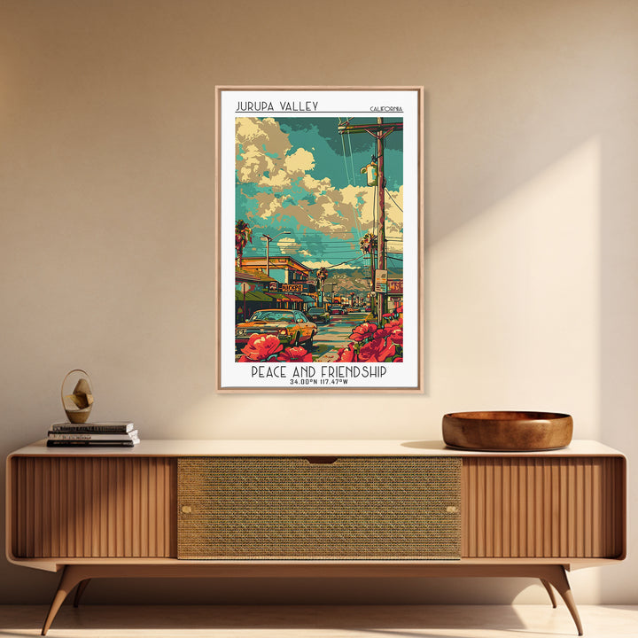 Jurupa Valley Travel Poster, Canvas Print, City Travel Poster, Travel Wall Art, Retro Travel Print, Modern Wall Decor, Landscape Art