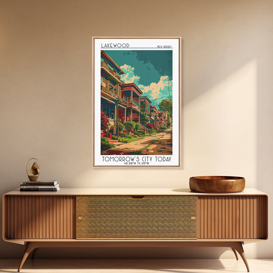 Lakewood New Jersey Travel Poster, Canvas Print, Travel Art Print, Modern Wall Decor, Travel Print, Travel Prints, Minimalist Poster