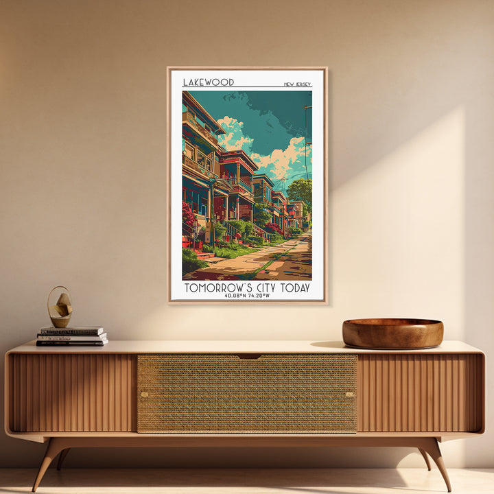 Lakewood New Jersey Travel Poster, Canvas Print, Travel Art Print, Modern Wall Decor, Travel Print, Travel Prints, Minimalist Poster