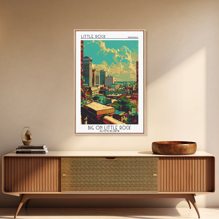 Little Rock Travel Poster, Canvas Print, City Travel Poster, Travel Wall Art, Retro Travel Poster, Retro Travel Print, Travel Prints