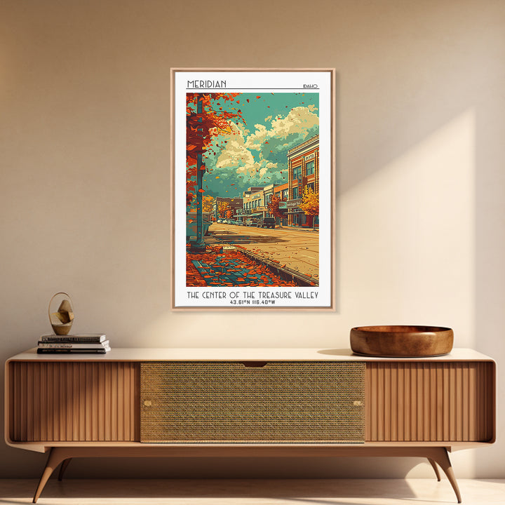 Meridian Travel Poster, Canvas Print, Vintage Travel Print, City Wall Art, Travel Art Print, Vintage City Poster, Vintage Travel Art