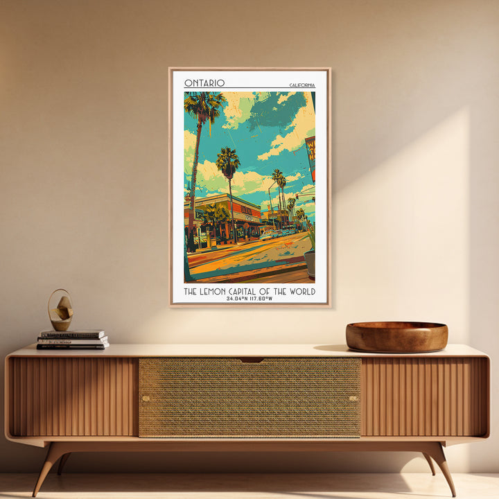 Ontario Travel Poster, Canvas Print, City Travel Poster, Travel Wall Art, Fine Art Print, Living Room Wall Art, Watercolor Cityscape