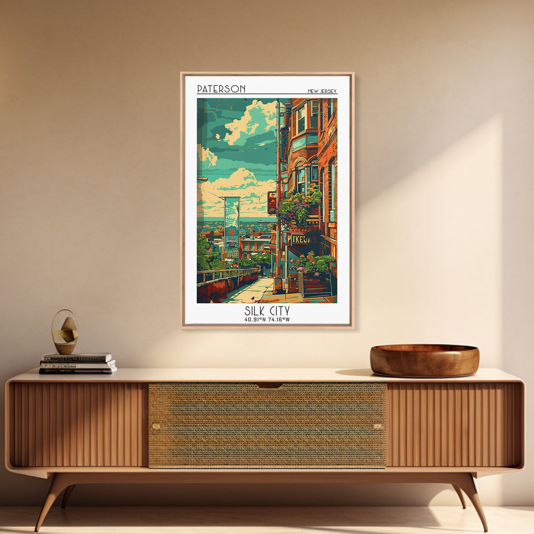Paterson Travel Poster, Canvas Print, Travel Wall Decor, Minimalist Poster, Travel Wall Art, Travel Prints, Poster Art, Poster Print