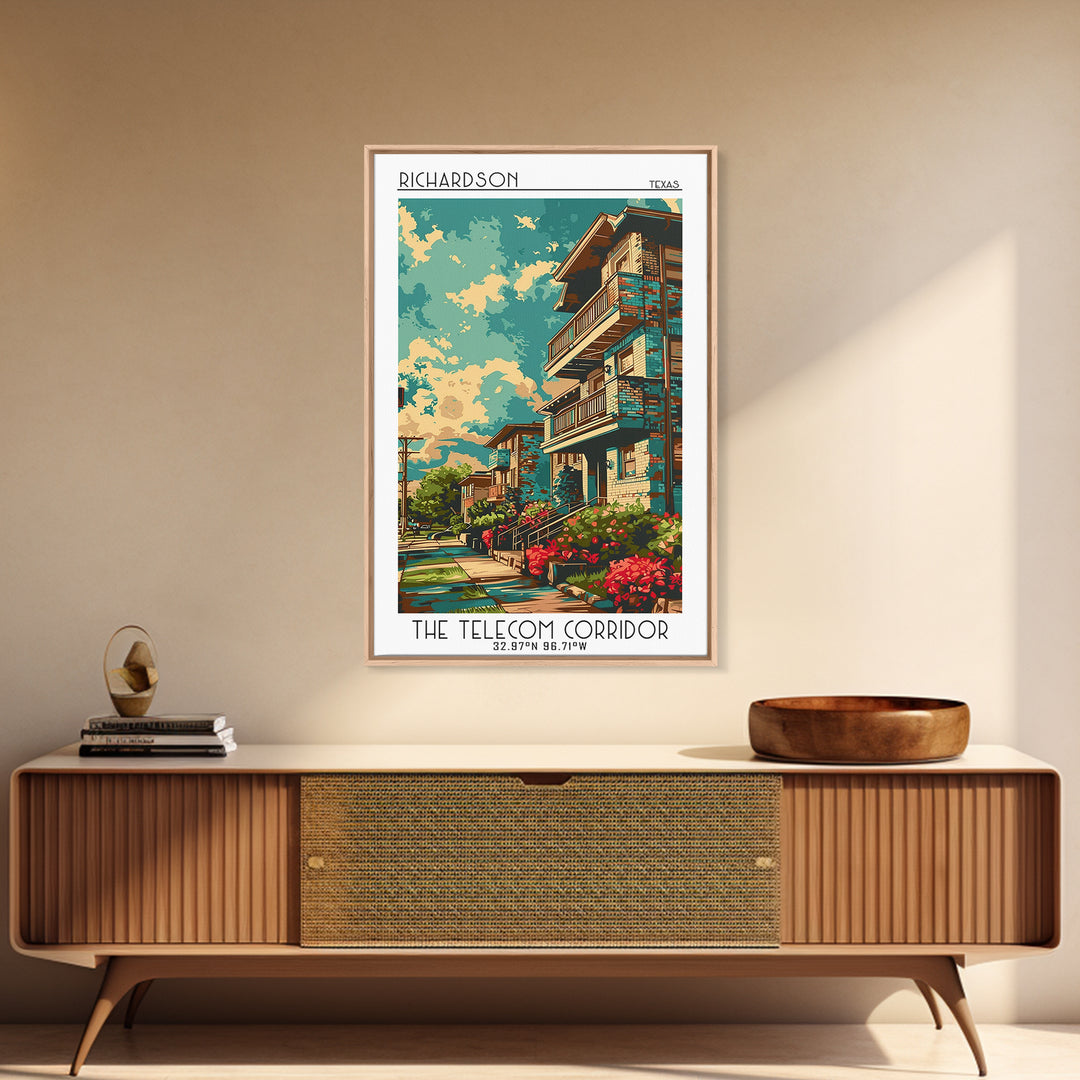 Richardson Travel Poster, Framed Canvas Print, Travel Prints, Landscape Art, Home Office Decor, Poster Art, Poster Print, Home Decor