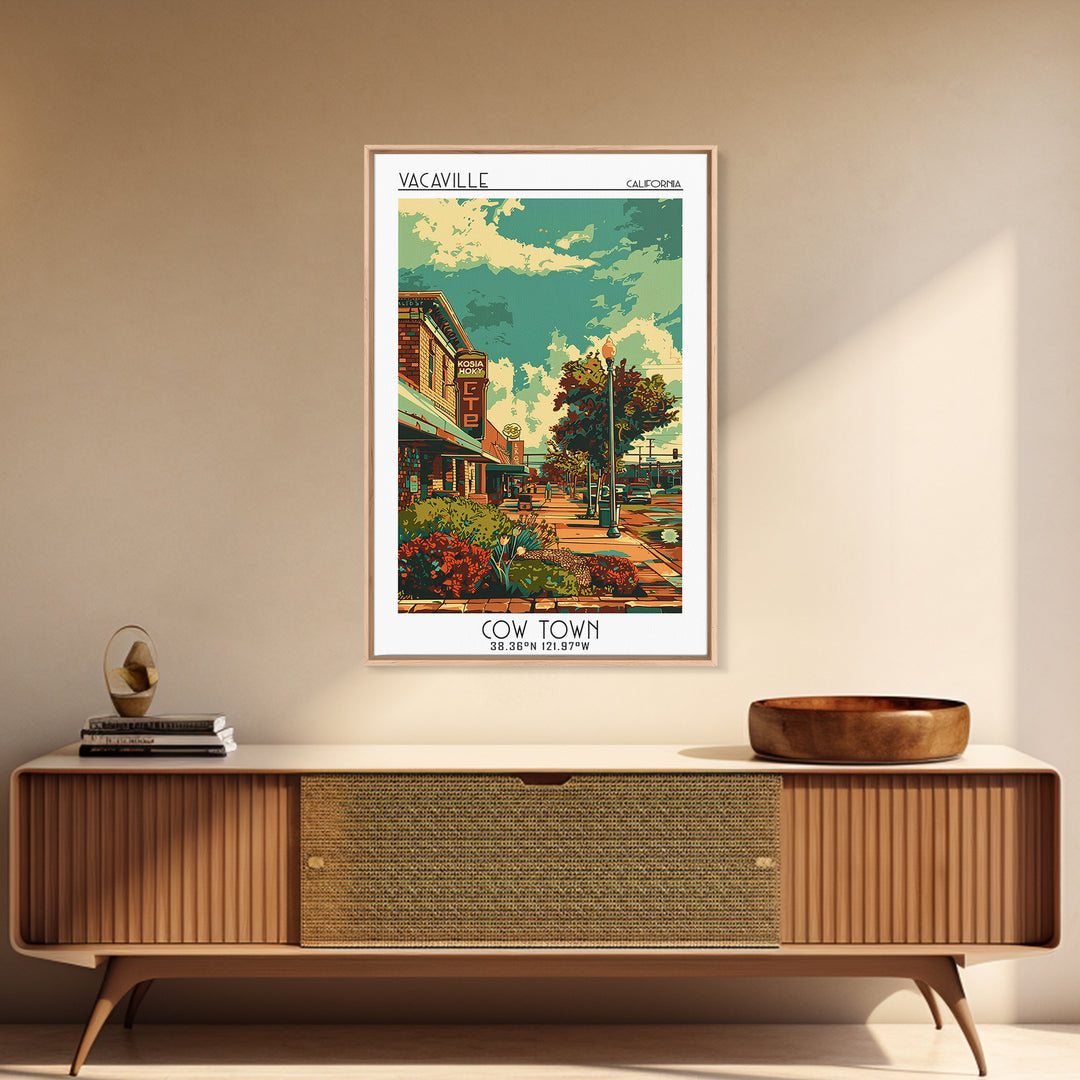 Vacaville Travel Poster, Canvas Print, City Art Print, Travel Wall Art, Travel Posters, Art Print, Retro Wall Art, Home Office Decor