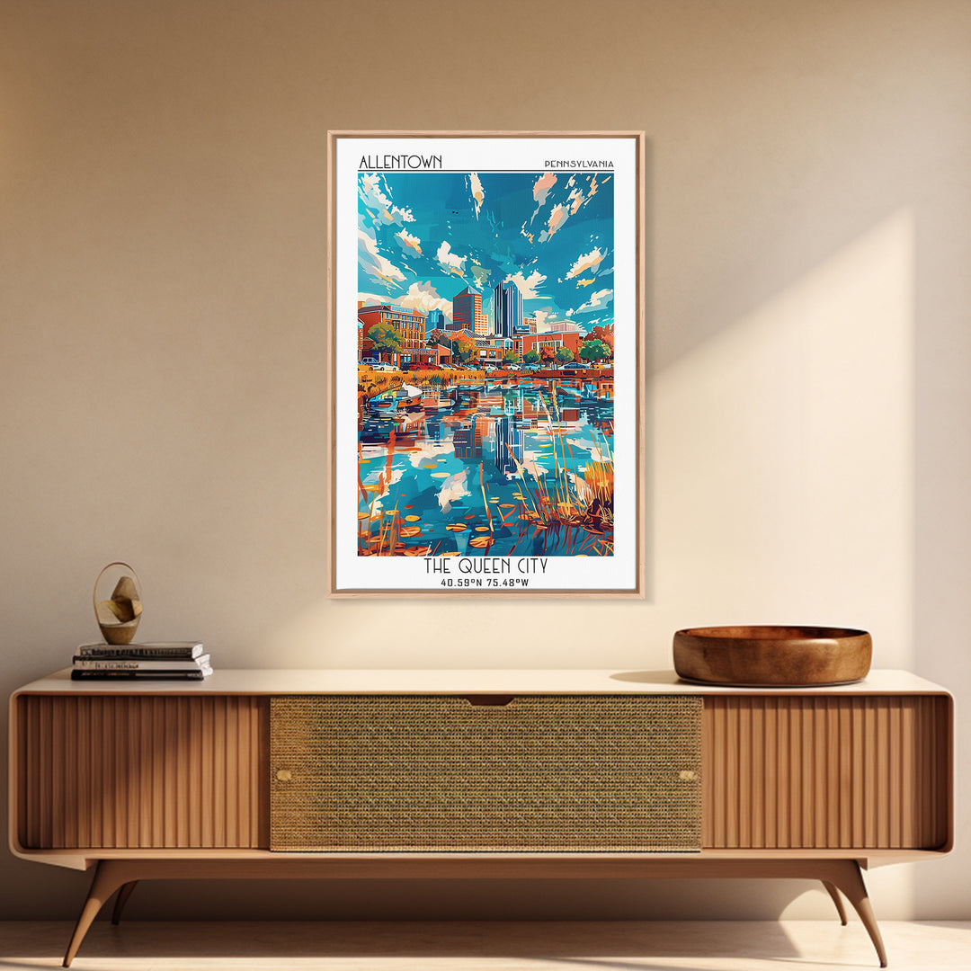 Allen Travel Poster, Canvas Print, Retro Wall Art, Travel Print, Travel Wall Decor, Retro Travel Poster, Colorful Wall Art, Wall Art