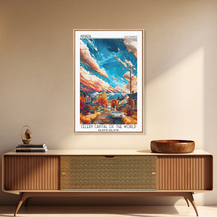 Arvada Travel Poster, Canvas Print, Travel Wall Art, City Wall Art, Vintage City Poster, Retro Travel Print, Poster Print, Art Print