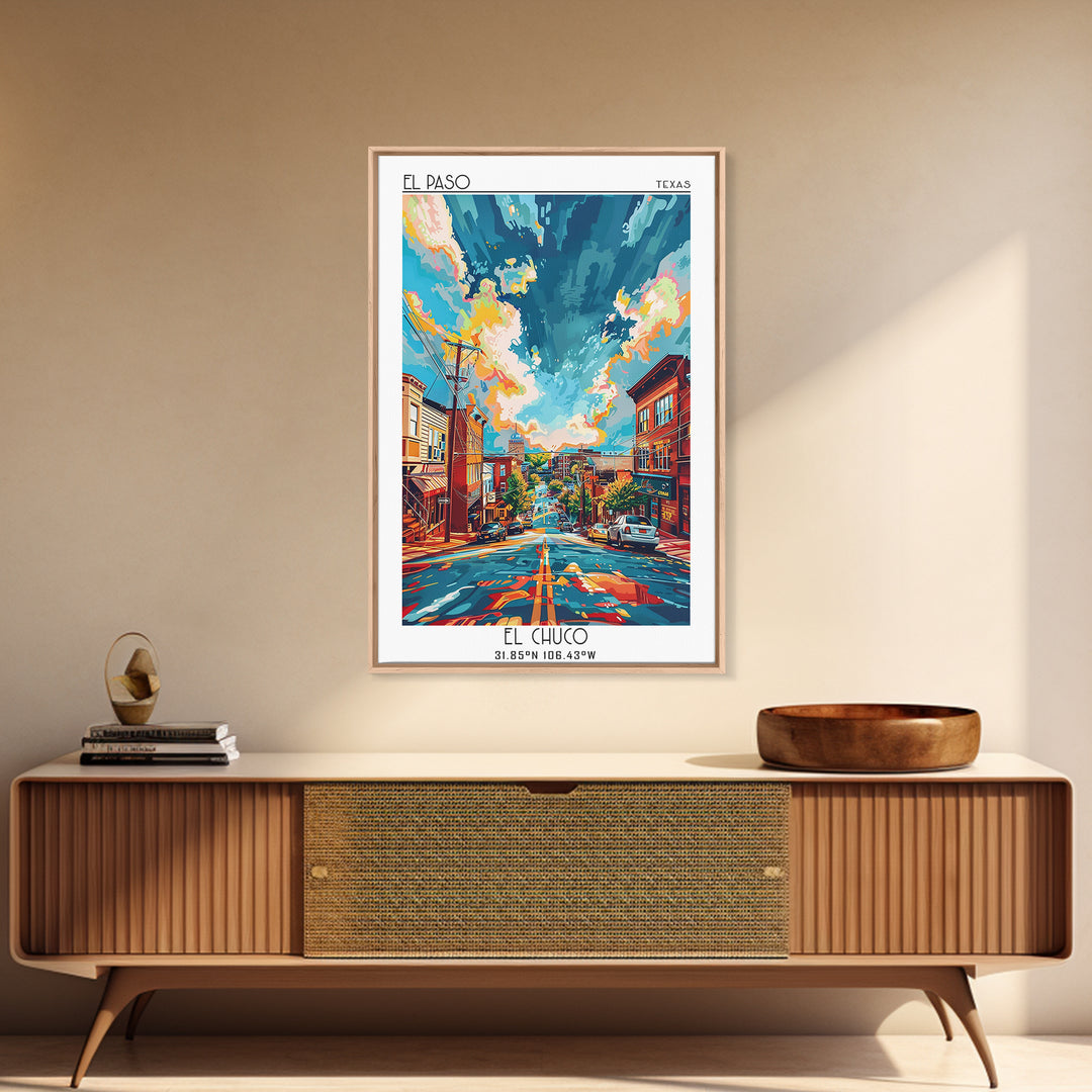 Elizabeth Travel Poster, Canvas Print, Travel Wall Decor, Minimalist Poster, Living Room Wall Art, Travel Decor, Retro Travel Poster