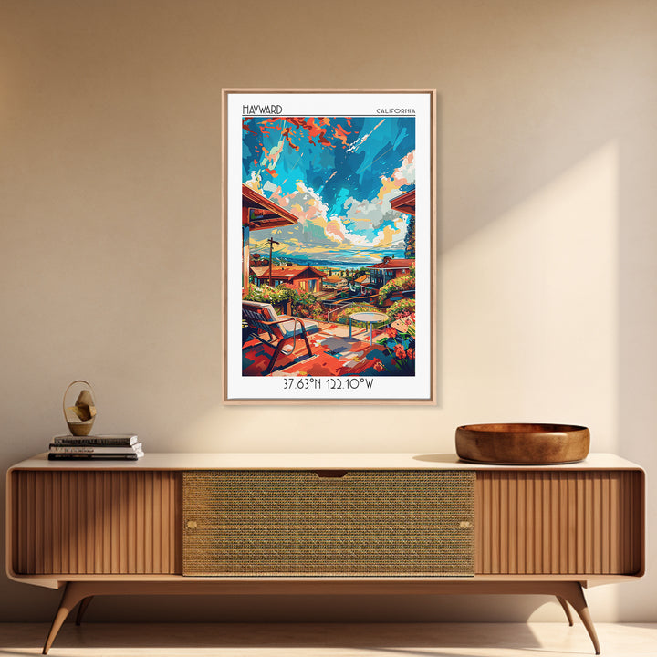 Hayward Travel Poster, Canvas Print, Retro Wall Art, Travel Print, Vintage Posters, City Wall Art, Travel Prints, City Travel Poster