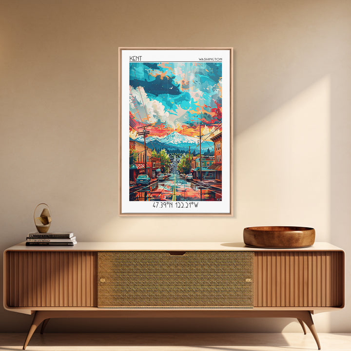 Kent Travel Poster, Canvas Print, City Travel Poster, Vintage City Poster, Retro Travel Poster, Living Room Wall Art, Retro Wall Art