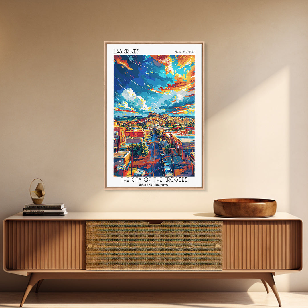 Las Cruces Travel Poster, Canvas Print, Poster Print, Travel Wall Art, City Wall Art, Fine Art Print, City Art Print, Vintage Poster