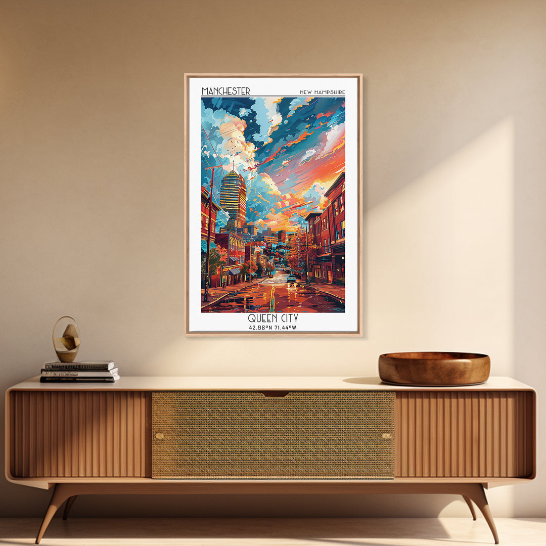 Manchester Travel Poster, Canvas Print, Poster Print, Travel Wall Art, Home Decor, City Art Print, Minimalist Poster, Fine Art Print