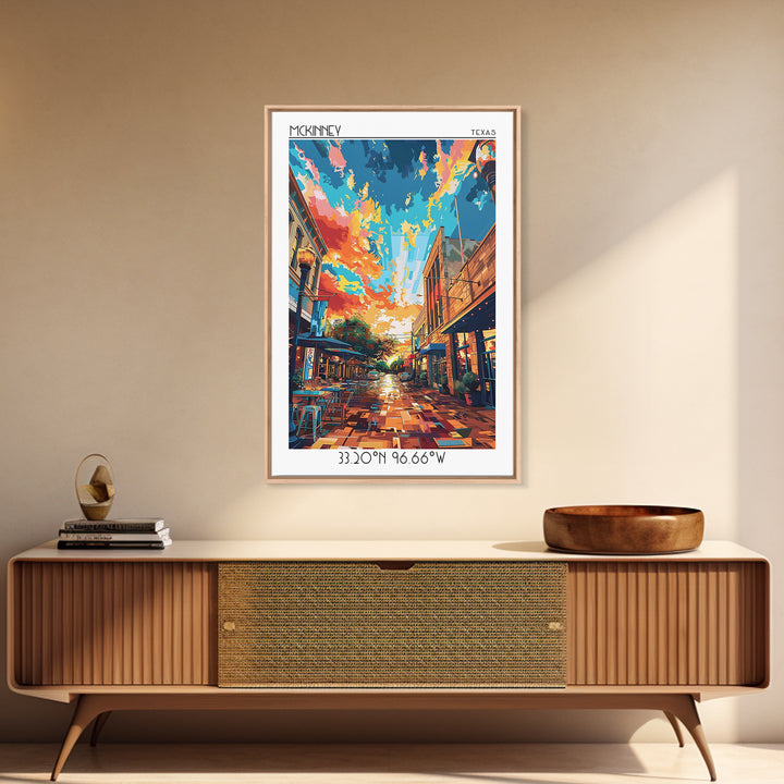McKinney Travel Poster, Canvas Print, Travel Wall Art, City Wall Art, Art Print, Vintage Travel, Retro Travel Poster, Vintage Poster