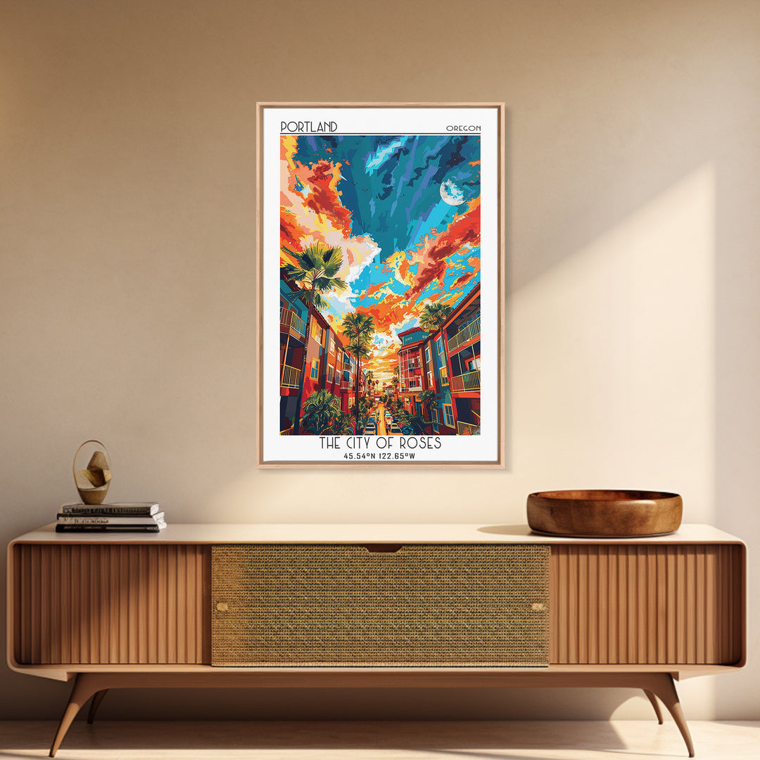Port St Lucie Travel Poster, Framed Canvas Print, City Art Print, Travel Wall Art, City Wall Art, Travel Posters, City Travel Poster