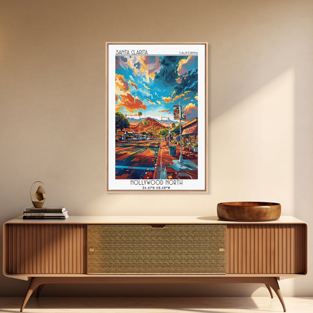 Santa Clarita Travel Poster, Canvas Print, City Art Print, Travel Wall Art, Watercolor Cityscape, Minimalist Poster, Wanderlust Gift