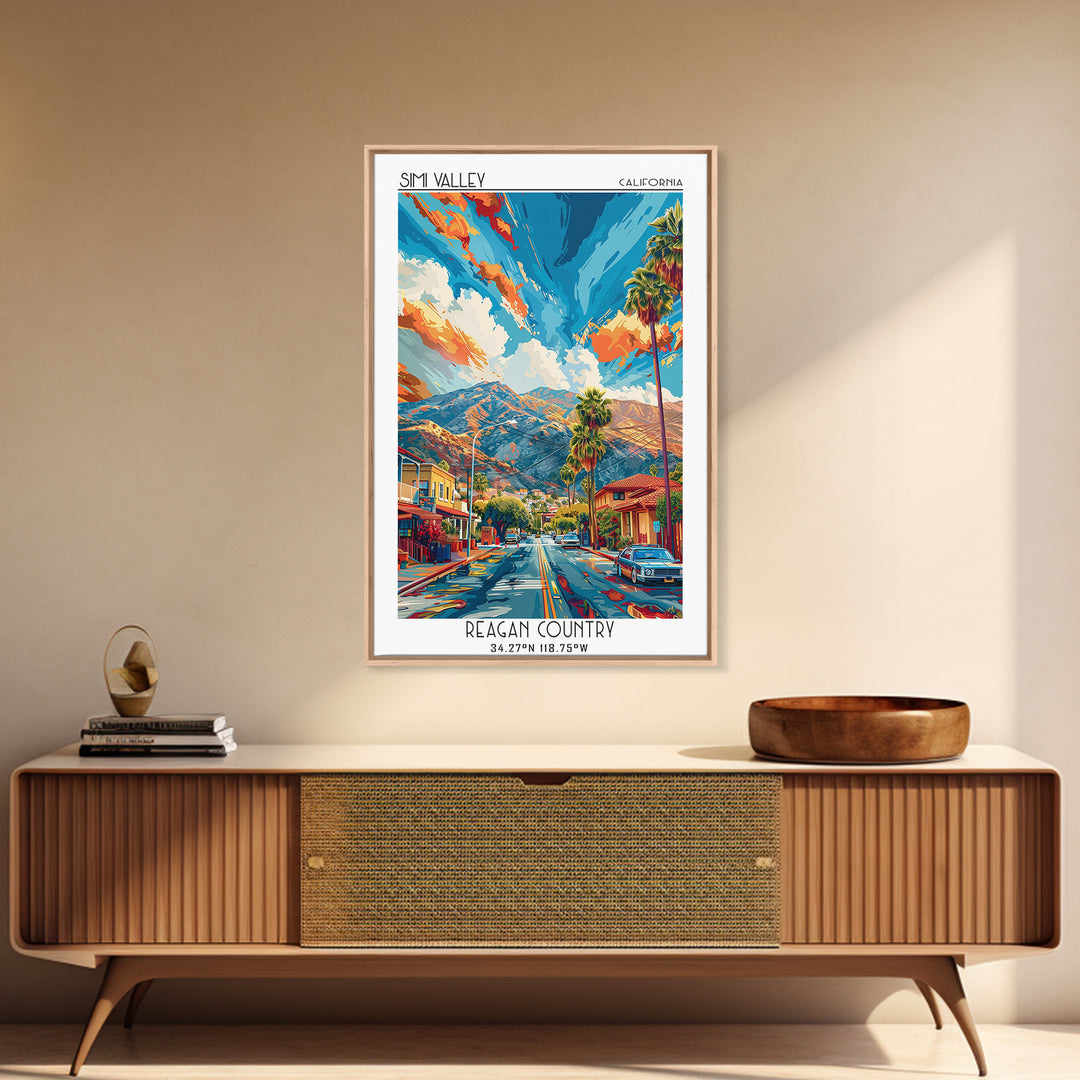 Simi Valley Travel Poster, Canvas Print, Retro Wall Art, Travel Print, Vintage Travel Print, Vintage City Poster, Retro Travel Print