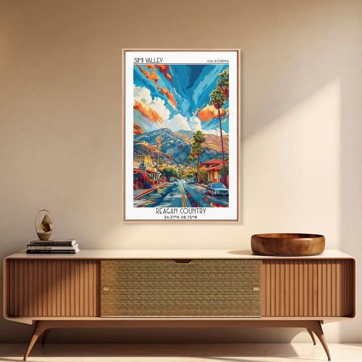 Simi Valley Travel Poster, Canvas Print, Retro Wall Art, Travel Print, Vintage Travel Print, Vintage City Poster, Retro Travel Print