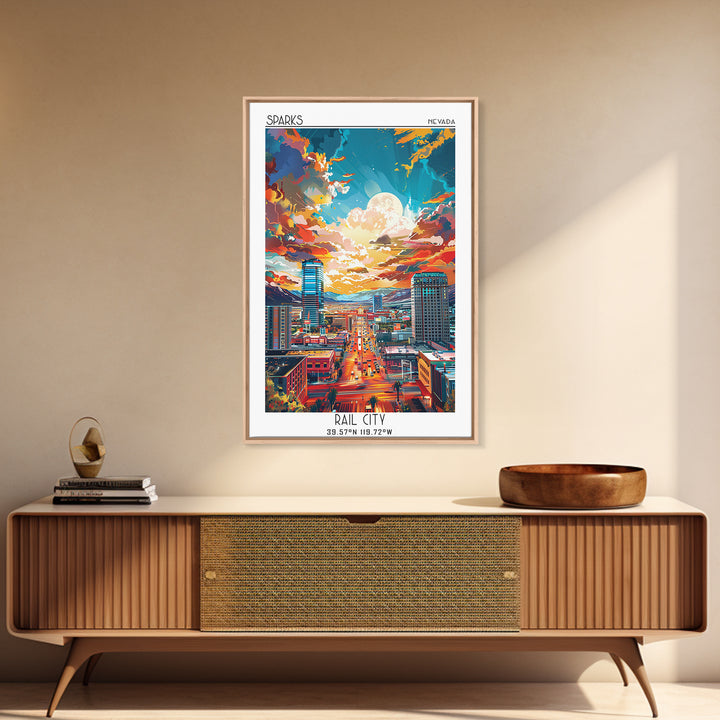 Sparks Travel Poster, Canvas Print, Poster Print, Travel Wall Art, City Illustration, Gallery Wall Set, Retro Wall Art, Travel Decor