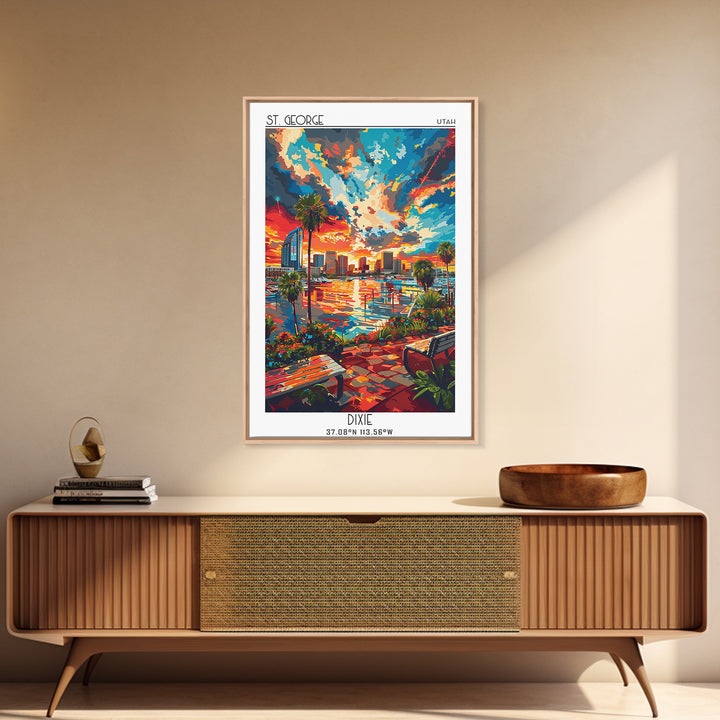 St Petersburg Travel Poster, Framed Canvas Print, Retro Wall Art, Travel Print, Vintage Posters, Vintage City Poster, Vintage Travel