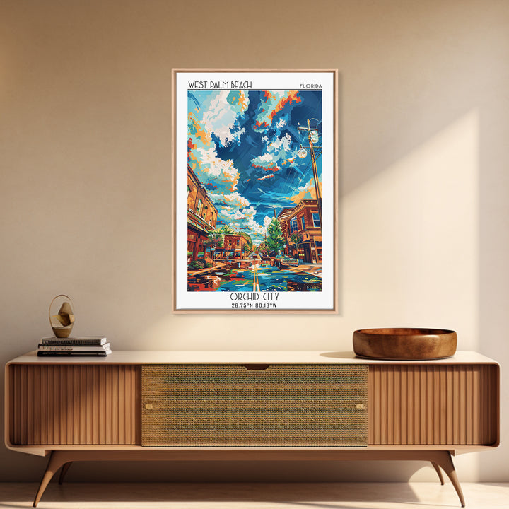 Westminster Travel Poster, Framed Canvas Print, City Travel Poster, Travel Wall Art, Retro Travel Print, Travel Art Print, Art Print