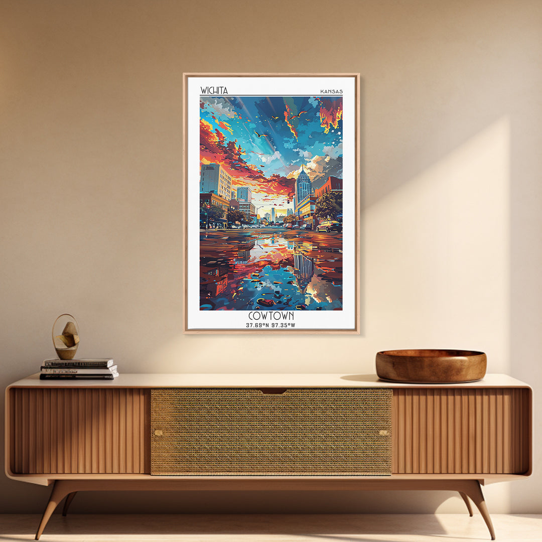 Wichita Falls Travel Poster, Canvas Print, Retro Travel Poster, City Wall Art, Vintage Travel Print, Wanderlust Gift, Vintage Poster