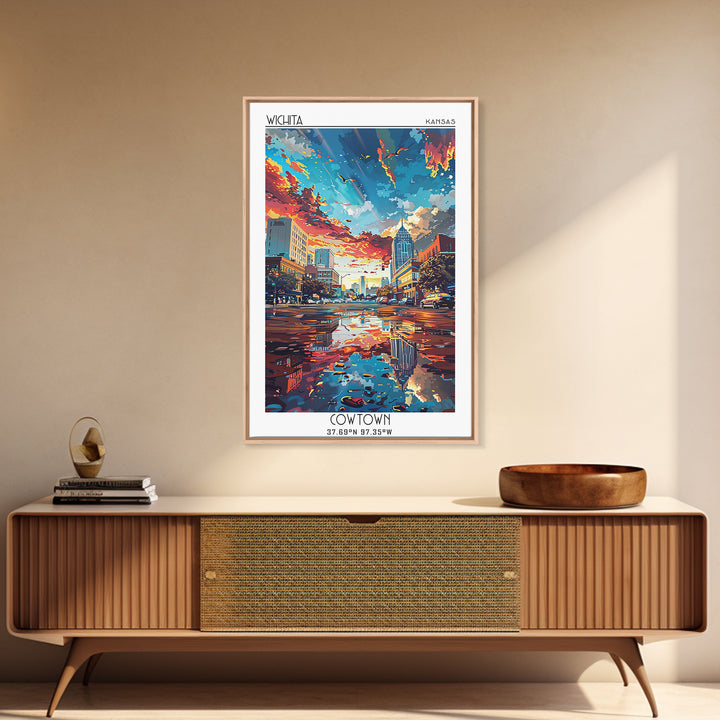 Wichita Falls Travel Poster, Canvas Print, Retro Travel Poster, City Wall Art, Vintage Travel Print, Wanderlust Gift, Vintage Poster