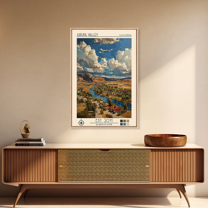 Jurupa Valley Travel Poster, Framed Canvas Print, City Travel Poster, Travel Wall Art, Fine Art Print, Colorful Wall Art, Poster Art