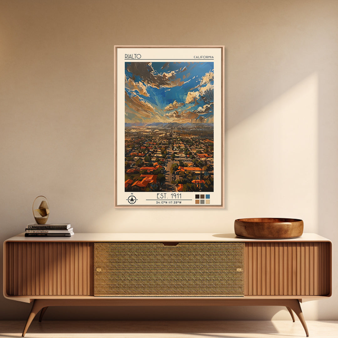 Rialto Travel Poster, Canvas Print, Travel Wall Art, City Wall Art, Minimalist Poster, Wall Art, Vintage Travel Art, Wanderlust Gift