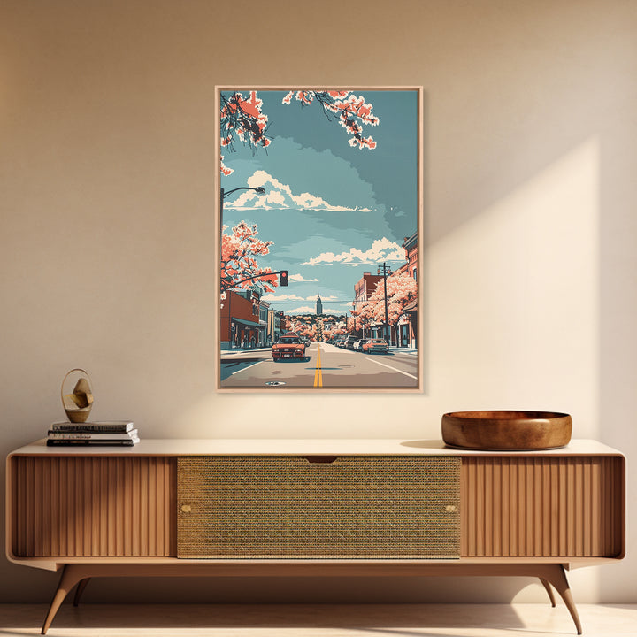 Abilene Travel Poster, Framed Canvas Print, Travel Wall Art, City Wall Art, Minimalist Poster, Travel Wall Decor, City Travel Poster