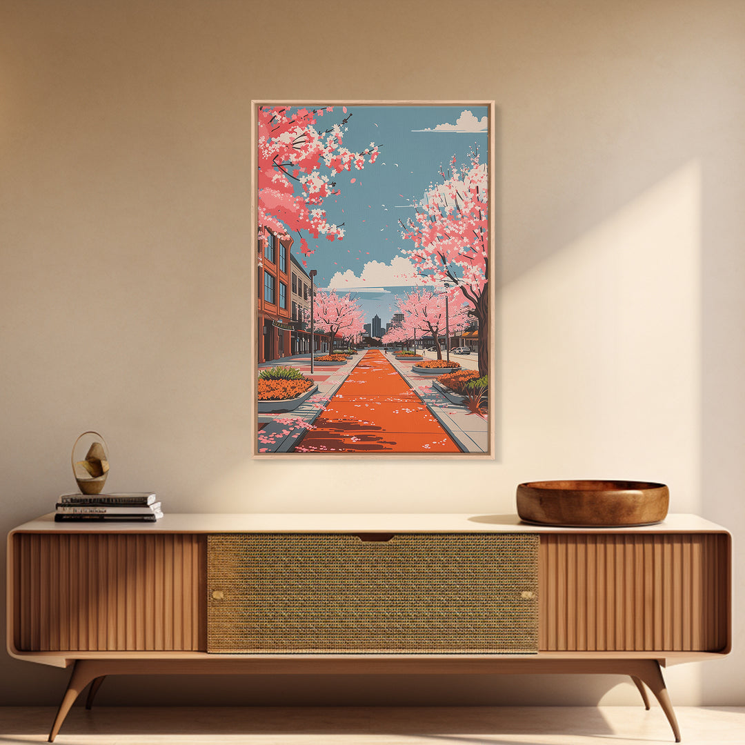 Allen Travel Poster, Canvas Print, City Travel Poster, Travel Wall Art, Landscape Art, Art Print, Travel Decor, Mid Century Wall Art