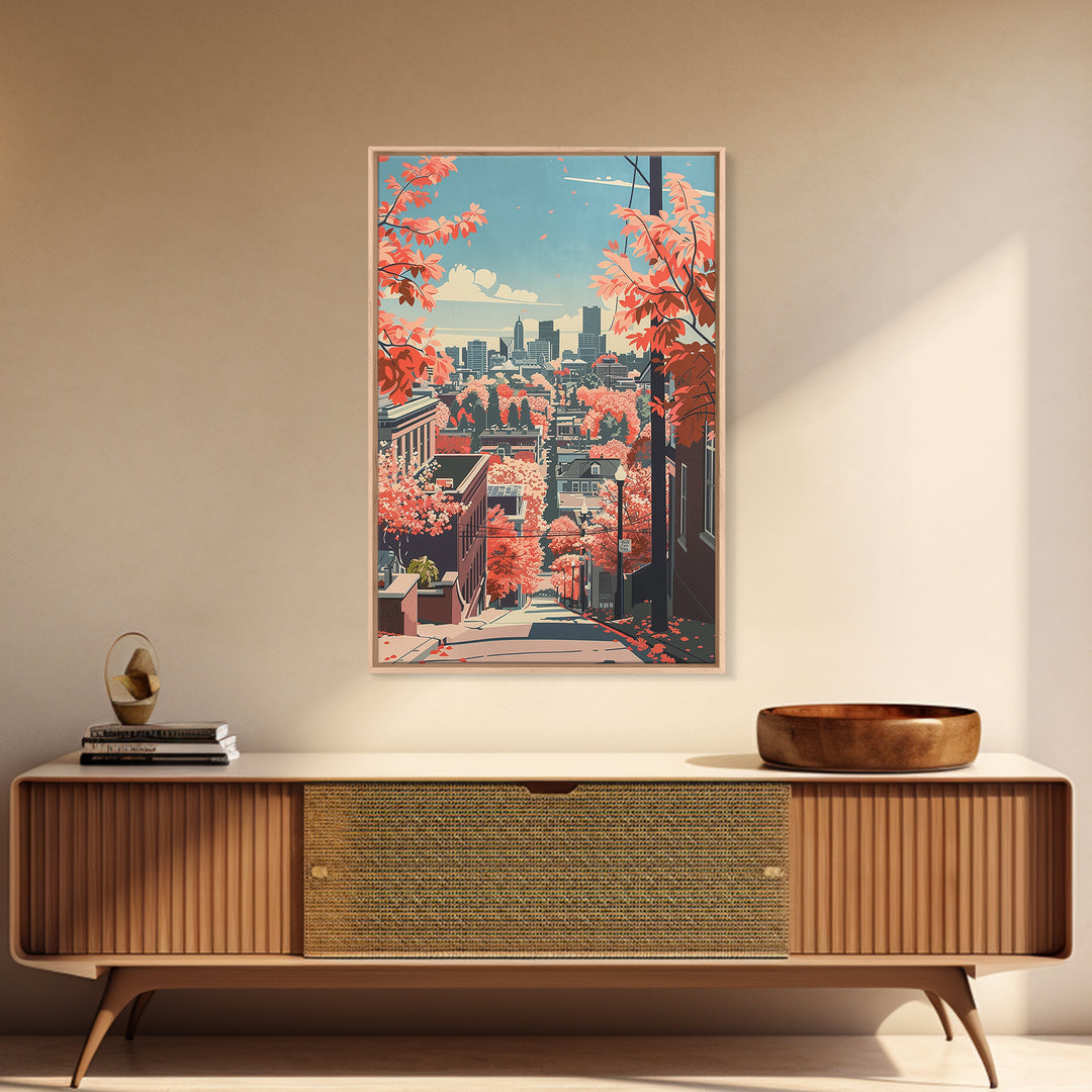 Ann Arbor Travel Poster, Framed Canvas Print, City Travel Poster, Vintage City Poster, Poster Print, Vintage Posters, Retro Wall Art