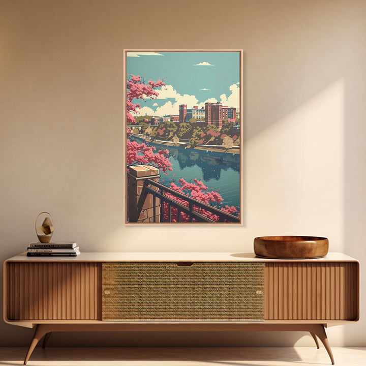Augusta Travel Poster, Framed Canvas Print, Poster Print, Travel Wall Art, City Travel Poster, Modern Wall Decor, Retro Travel Print