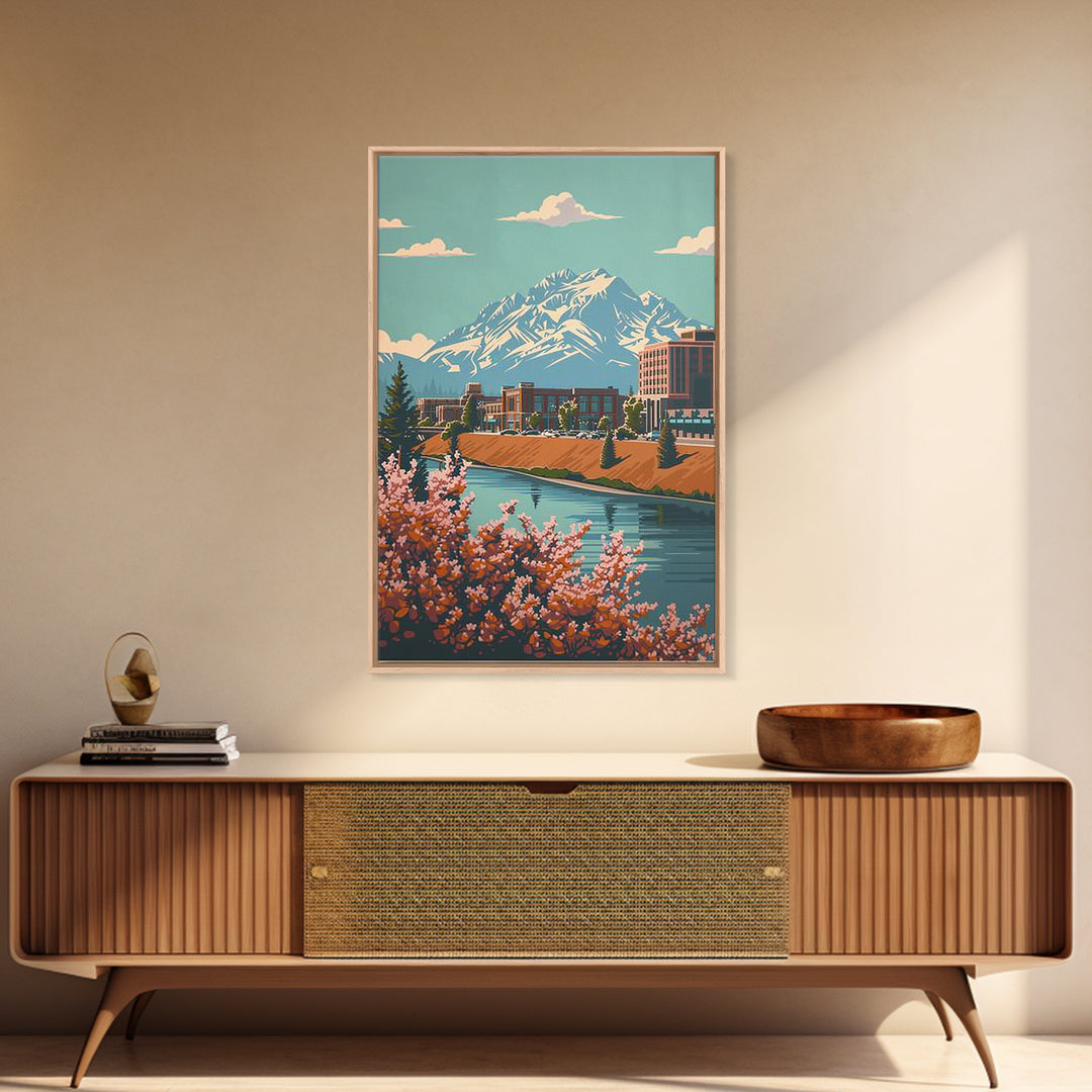 Aurora Travel Poster, Canvas Print, Poster Print, Travel Wall Art, Retro Travel Print, Minimalist Poster, Home Decor, Retro Wall Art