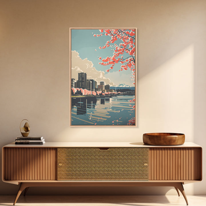 Bellevue Travel Poster, Canvas Print, Travel Wall Decor, Minimalist Poster, Wall Art, Poster Print, City Wall Art, City Illustration