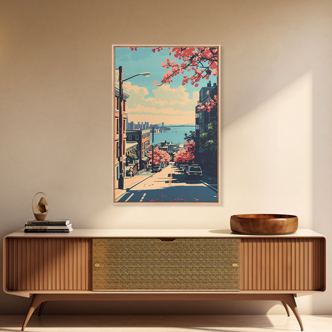 Bridgeport Travel Poster, Canvas Print, City Art Print, Travel Wall Art, Wall Art, Vintage Poster, Vintage Travel Art, Landscape Art