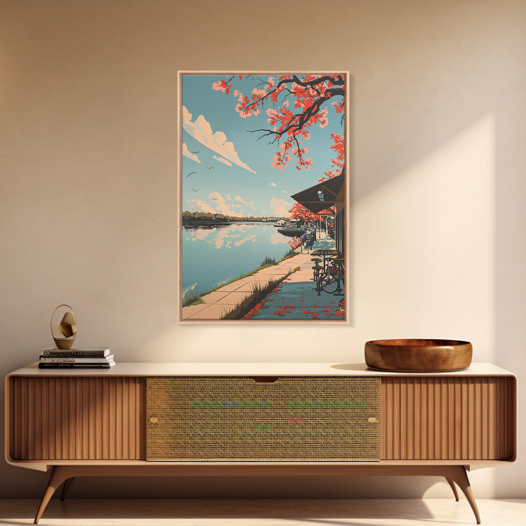 Conroe Travel Poster, Framed Canvas Print, Poster Print, Travel Wall Art, Retro Travel Poster, Living Room Wall Art, Wanderlust Gift