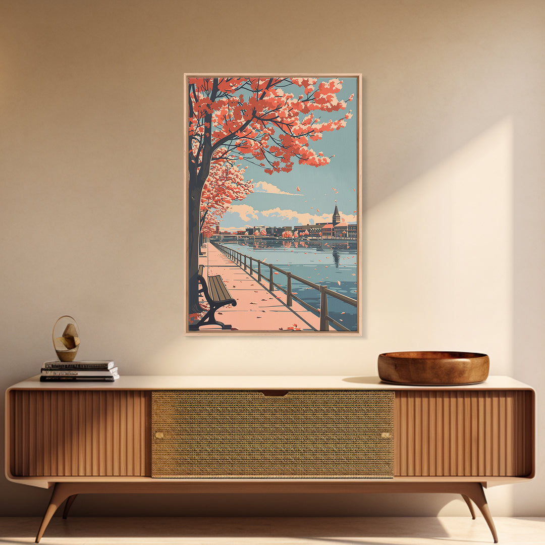 Dearborn Travel Poster, Canvas Print, Travel Wall Art, City Wall Art, Vintage Travel Art, Art Print, Travel Art Print, Landscape Art