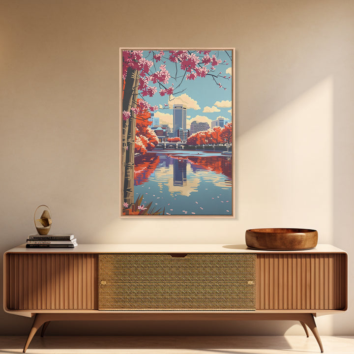 Durham Travel Poster, Canvas Print, Retro Wall Art, Travel Print, Wall Art, City Travel Poster, Retro Travel Poster, Travel Wall Art