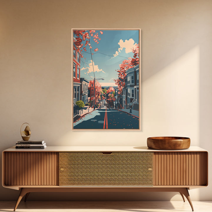 Edison Travel Poster, Framed Canvas Print, City Art Print, Travel Wall Art, Art Print, Travel Print, Travel Art Print, City Wall Art