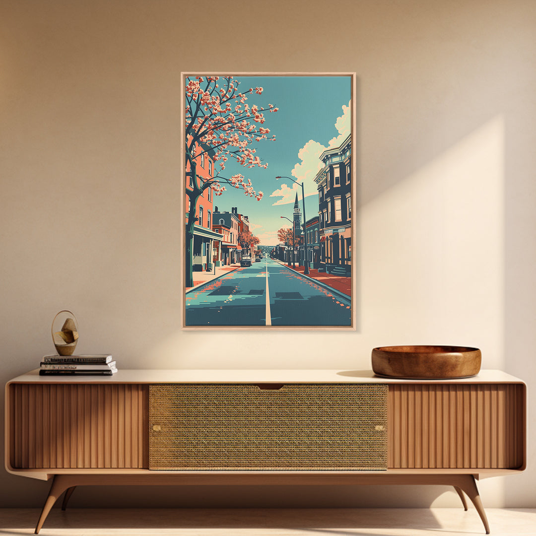 Elizabeth Travel Poster, Canvas Print, Vintage Travel Print, City Wall Art, Art Print, Gallery Wall Set, Travel Print, Landscape Art