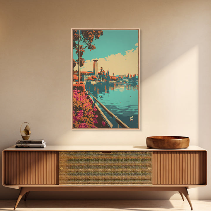 Elk Grove Travel Poster, Framed Canvas Print, Poster Print, Travel Wall Art, Travel Prints, Fine Art Print, Poster Art, Travel Decor