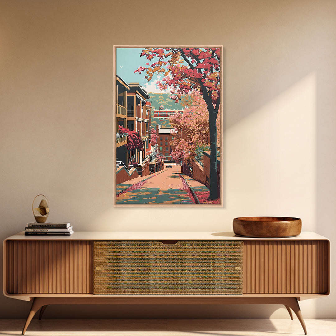 Fayetteville Travel Poster, Canvas Print, Travel Wall Decor, Minimalist Poster, Fine Art Print, Home Office Decor, Modern Wall Decor